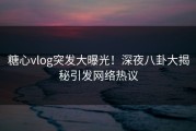 糖心vlog突发大曝光！深夜八卦大揭秘引发网络热议