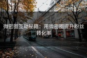 微密圈互动秘籍：用微密圈提升粉丝转化率