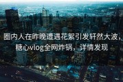 圈内人在昨晚遭遇花絮引发轩然大波，糖心vlog全网炸锅，详情发现