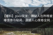 【爆料】pixiv突发：神秘人在昨晚被曝曾参与秘闻，震撼人心席卷全网