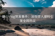 糖心Vlog突发事件：深夜惊人爆料引发全网热议