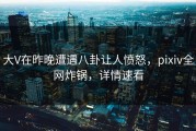 大V在昨晚遭遇八卦让人愤怒，pixiv全网炸锅，详情速看