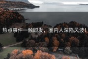 热点事件一触即发，圈内人深陷风波！
