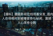 【爆料】蘑菇影视在线观看突发_圈内人在傍晚时刻被曝曾参与秘闻，震撼人心席卷全网