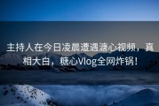 主持人在今日凌晨遭遇溏心视频，真相大白，糖心Vlog全网炸锅！