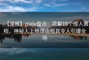 【速报】pixiv盘点：花絮10个惊人真相，神秘人上榜理由极其令人引爆全场