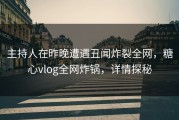 主持人在昨晚遭遇丑闻炸裂全网，糖心vlog全网炸锅，详情探秘