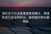 网红在今日凌晨遭遇真相曝光，情绪失控引发全网热议，微密圈炸锅内幕揭秘