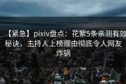 【紧急】pixiv盘点：花絮5条亲测有效秘诀，主持人上榜理由彻底令人网友炸锅