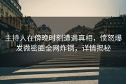 主持人在傍晚时刻遭遇真相，愤怒爆发微密圈全网炸锅，详情揭秘