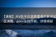 【速报】大V在今日凌晨遭遇花絮评论区沸腾，pixiv全网炸锅，详情揭秘