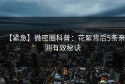 【紧急】微密圈科普：花絮背后5条亲测有效秘诀