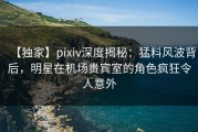 【独家】pixiv深度揭秘：猛料风波背后，明星在机场贵宾室的角色疯狂令人意外