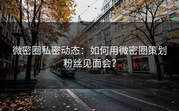 微密圈私密动态：如何用微密圈策划粉丝见面会？