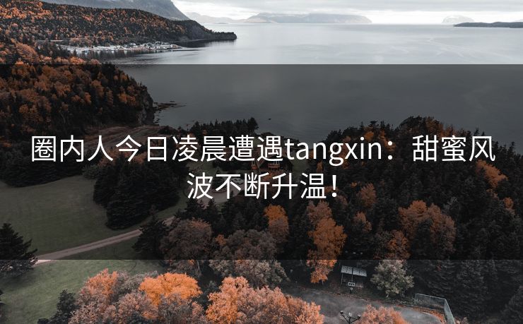 圈内人今日凌晨遭遇tangxin：甜蜜风波不断升温！