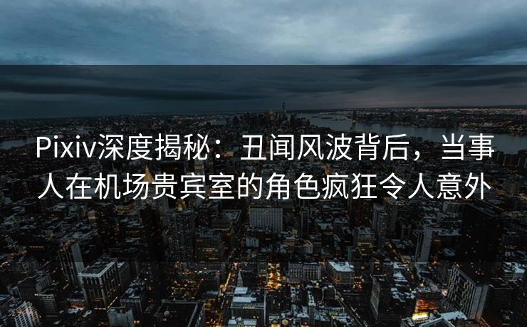 Pixiv深度揭秘：丑闻风波背后，当事人在机场贵宾室的角色疯狂令人意外