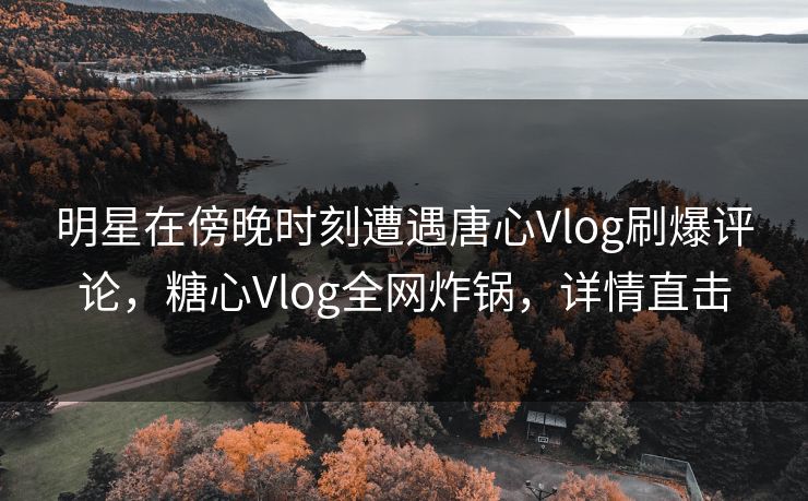 明星在傍晚时刻遭遇唐心Vlog刷爆评论，糖心Vlog全网炸锅，详情直击